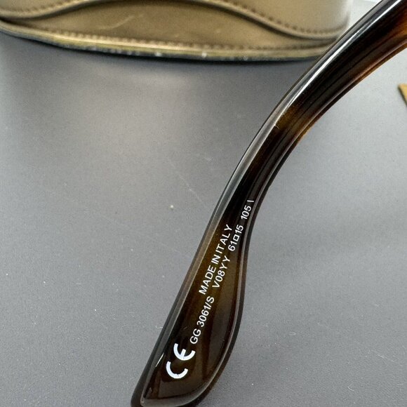 GUCCI Sunglasses Butterfly Tortoise shell GG 3061/S Italy 1934 Knight Logo main image 7